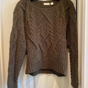 Anthropologie | “Sleeping on Snow” Chunky Knit Sweater | Olive Green Size S